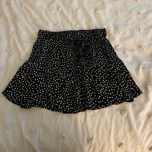 Zara navy polka dot skirt